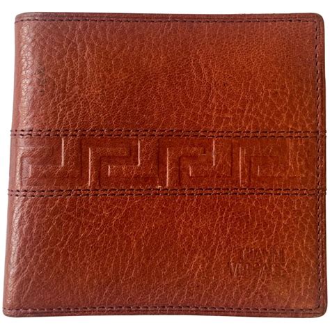 versace leather wallet